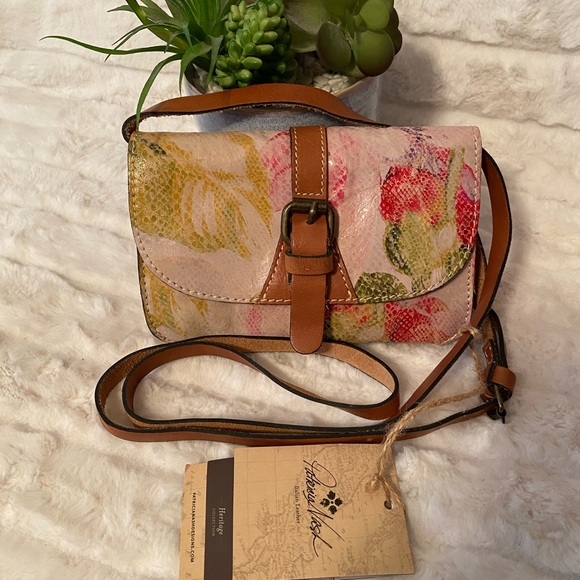 ❤️SALE❤️✨🆕✨Brand New Patricia Nash Leather Floral Crossbody Bag - Picture 1 of 8